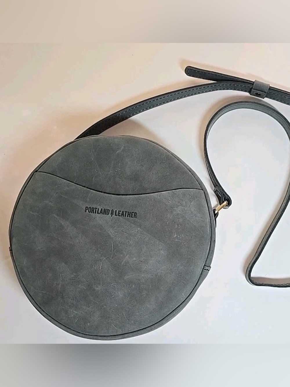 Portland Leather Circle Crossbody Bag